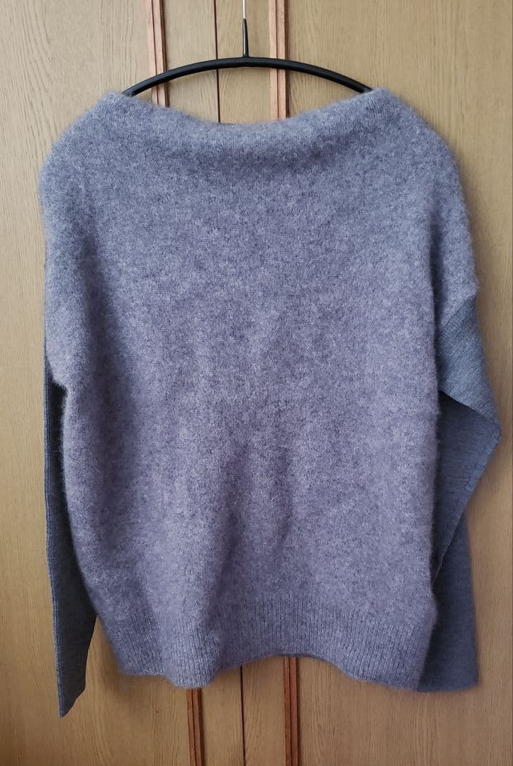 Demi-Luxe BEAMS フラッフィ　ボートネック　プルオーバー グレー