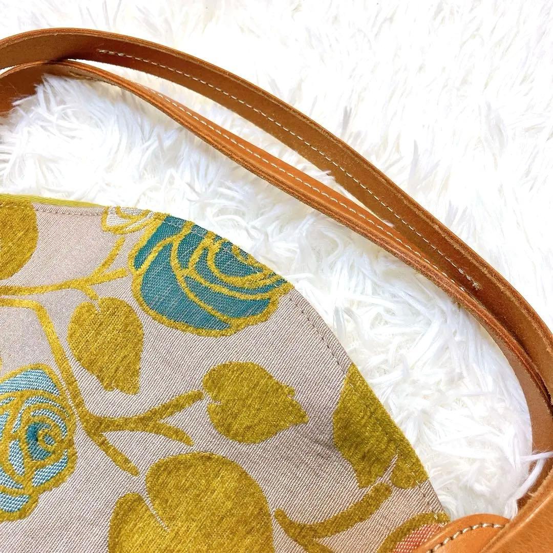 ハンドメイド✨ミナペルホネンロージーミニラウンドハンドバッグ　花柄