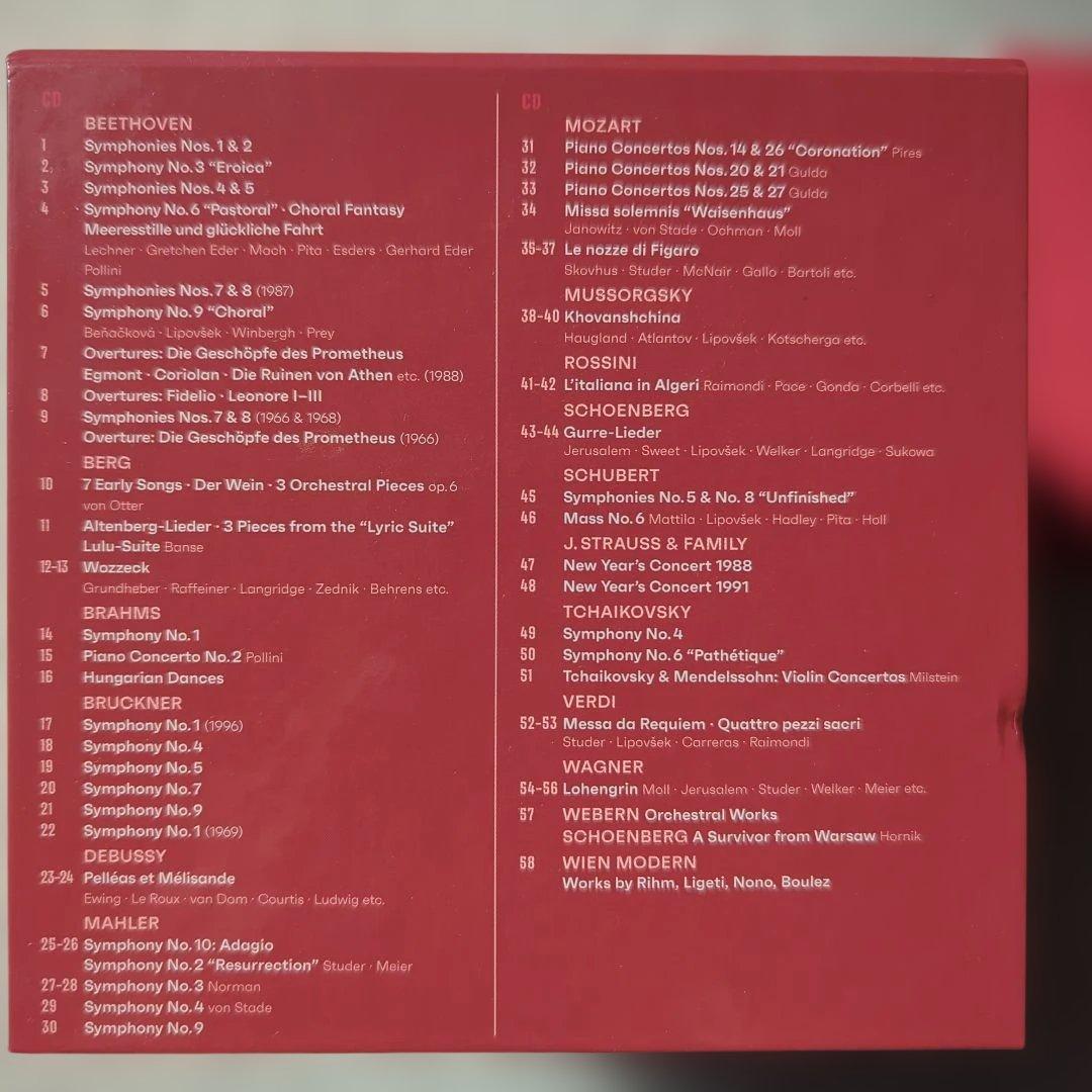 クラウディオ・アバド　ウィーン・フィル～ドイツ・グラモフォン録音全集（58CD）