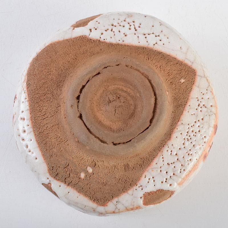 茶道具　絵志野　茶碗　有近作　伝統工芸　箱根寄木細工箱付　M　R9534