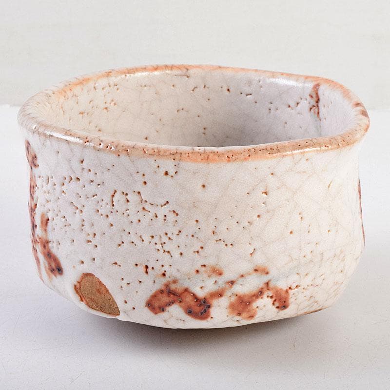 茶道具　絵志野　茶碗　有近作　伝統工芸　箱根寄木細工箱付　M　R9534