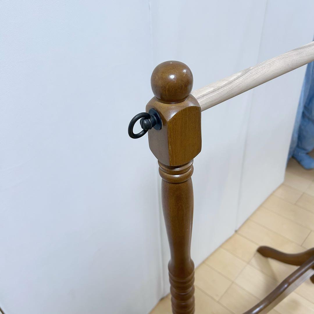 アンティークハンガーラック　タオルかけ　ハンガースタンド　ろくろ加工　英国調