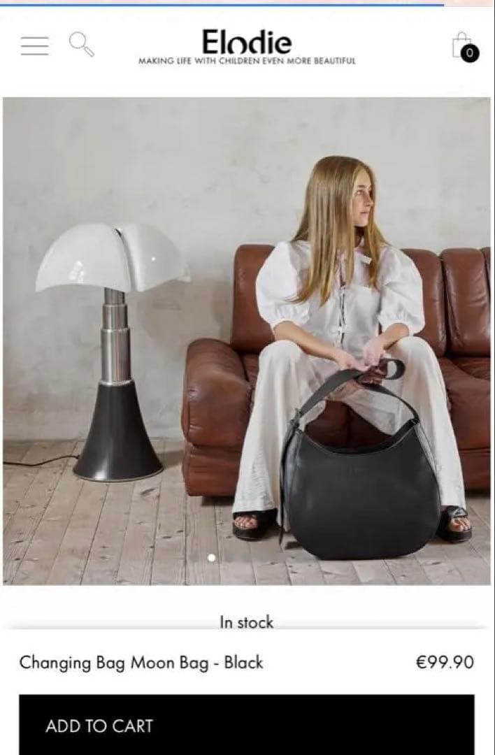 ELODIE ベビーカーバッグ Black ブラック マザーズバッグ