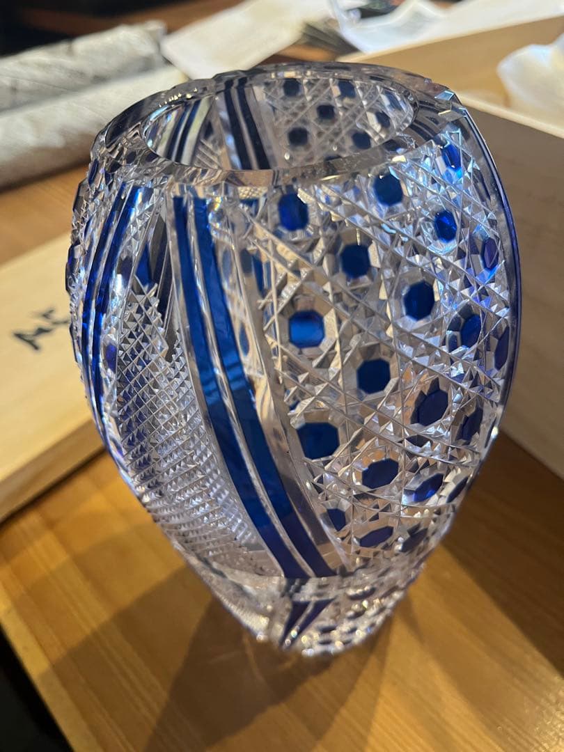 江戸切子 花瓶 花生