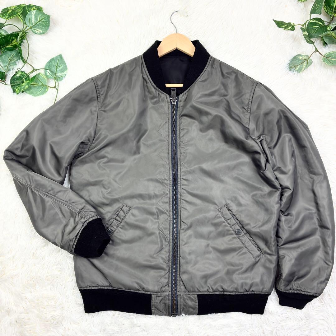 美品　アヴィレックス　リバーシブル　MA-1フライトジャケット　XL　黒　カーキ