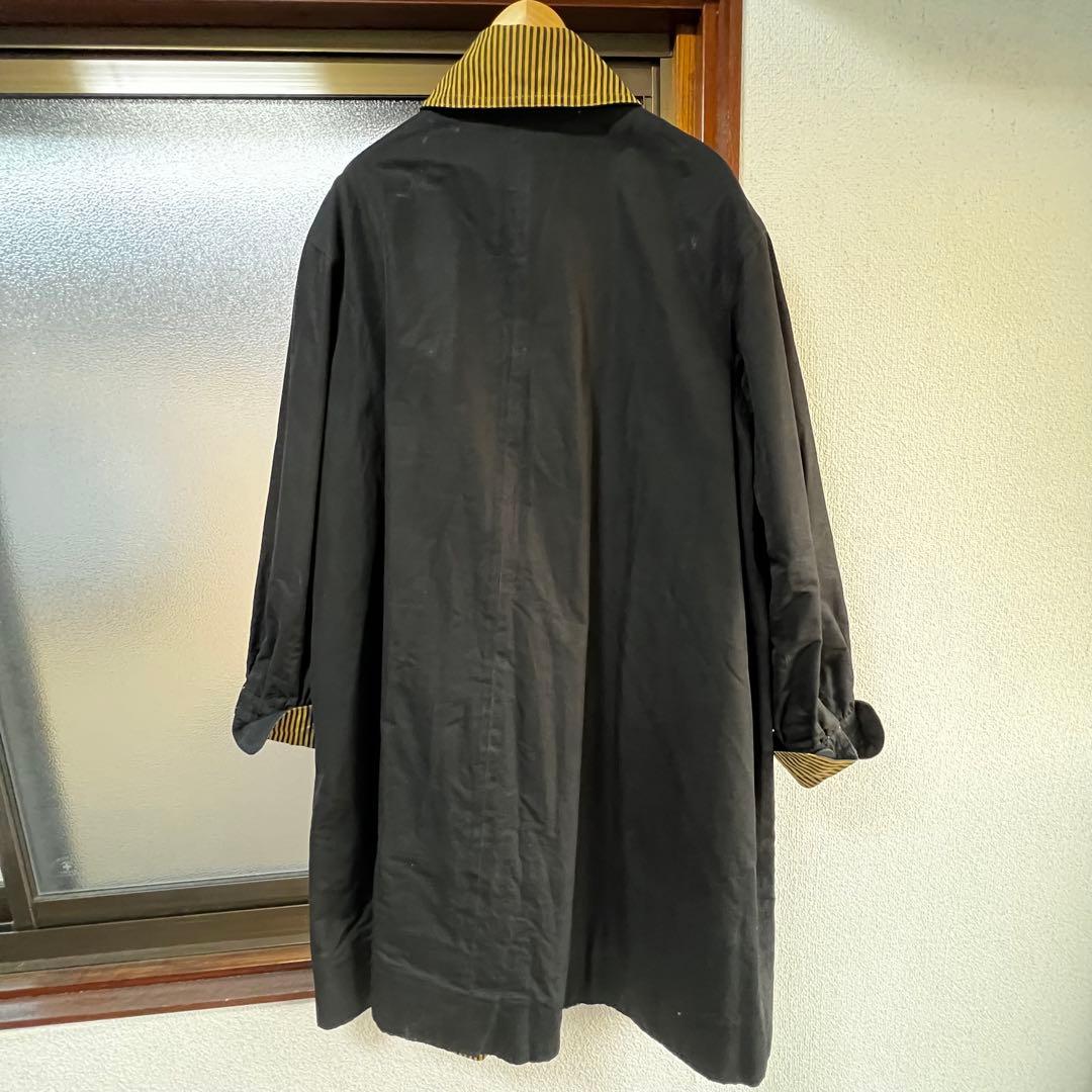 20s 30s french vintage リバーシブル コート ストライプ