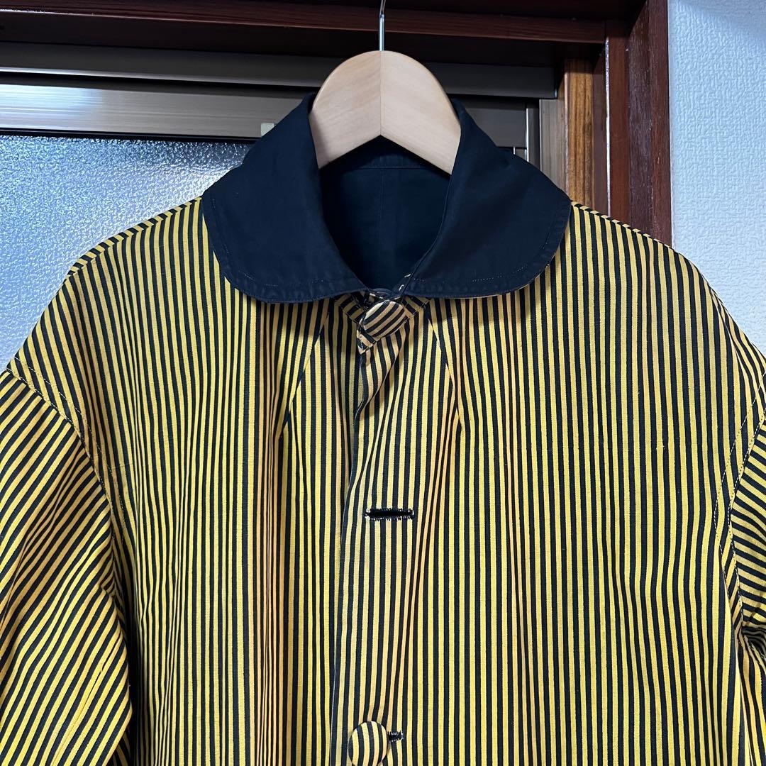 20s 30s french vintage リバーシブル コート ストライプ