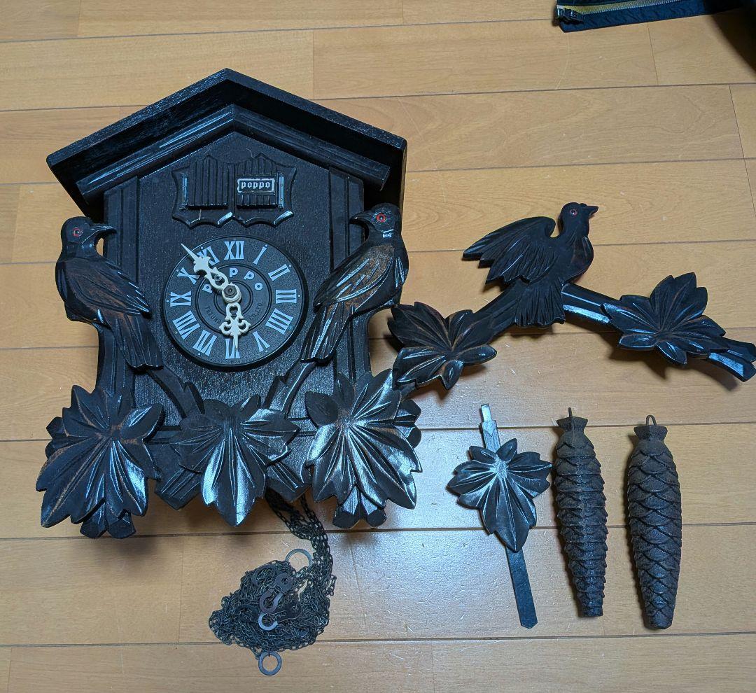 昭和レトロ 手塚時計 POPPO 鳩時計 機械式 からくり時計