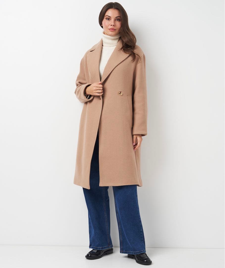 新品 ZARA オーバーサイズウールブレンドコート Sサイズ