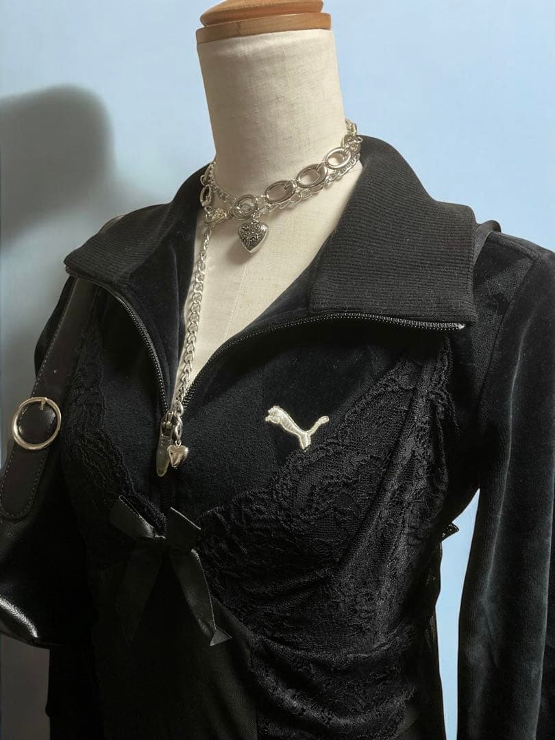 00sPUMA定価6万✴︎ベロアy2kトラックJKフェアリーグランジパンクロック