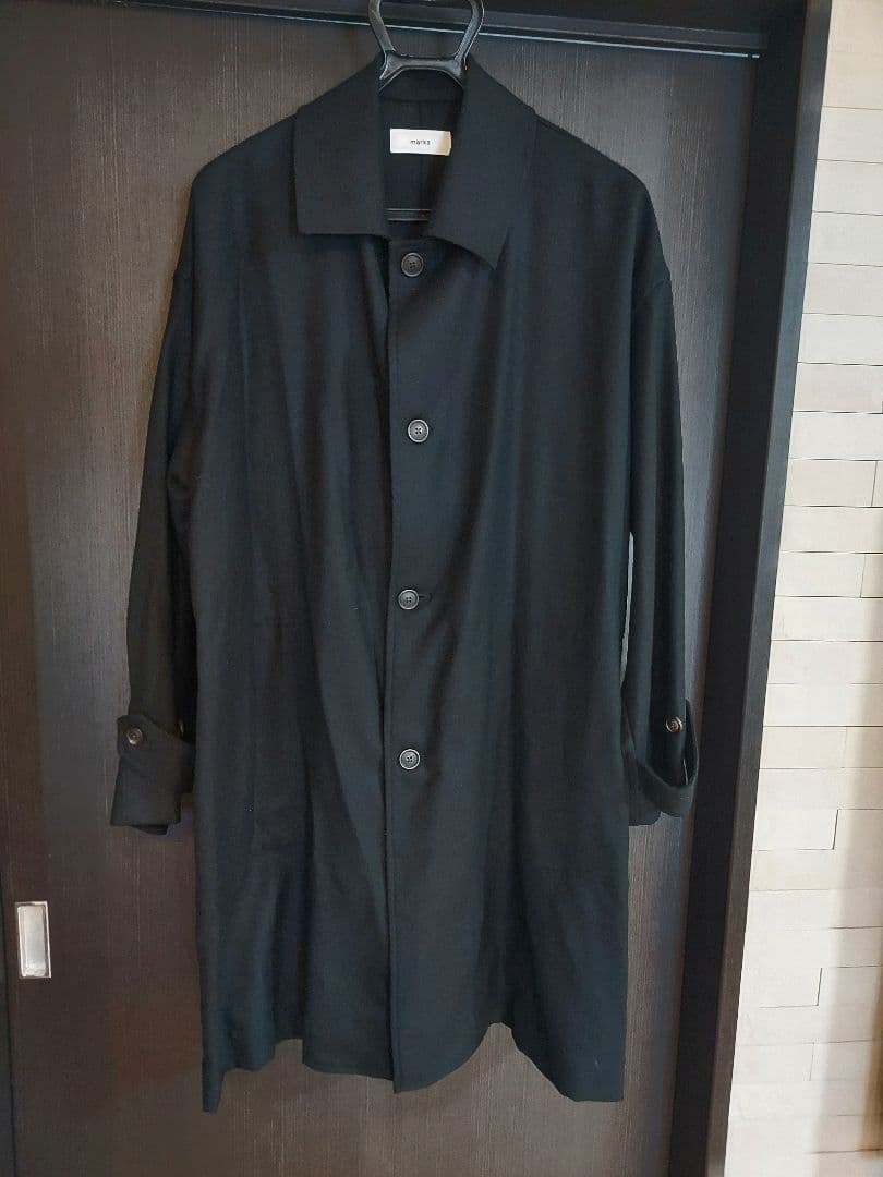 marka SHIRT COAT WOOL SOFT SERGE ブラック 3