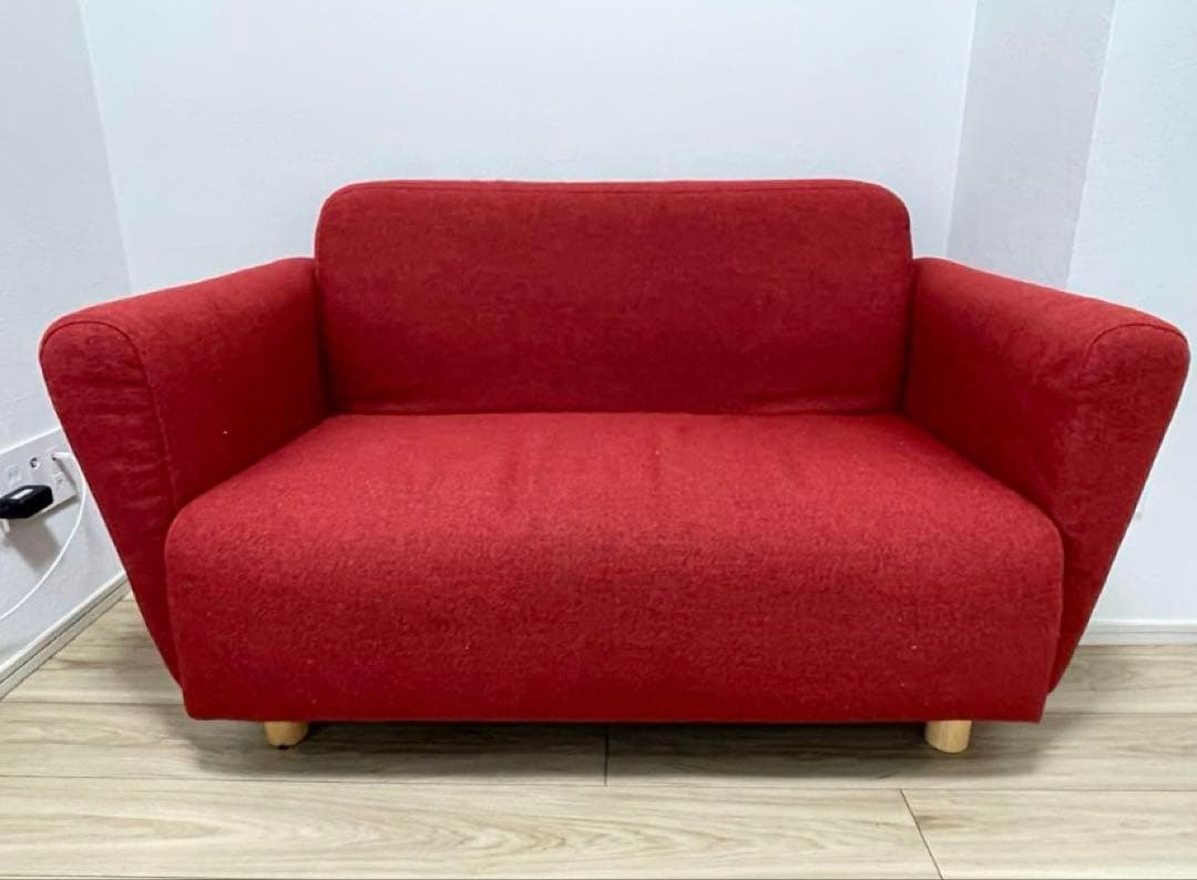 限定セール！現品限り！フランフラン　ソファー　赤　ファブリック二人掛け　オシャレ