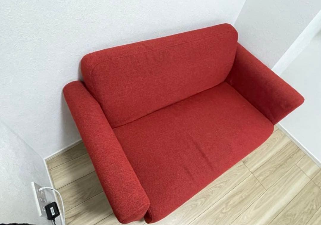 限定セール！現品限り！フランフラン　ソファー　赤　ファブリック二人掛け　オシャレ