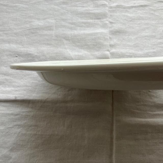 希少！美品◆クレイユ単刻印オーバルプレート大皿モントローオクトゴナルレリーフ雅姫