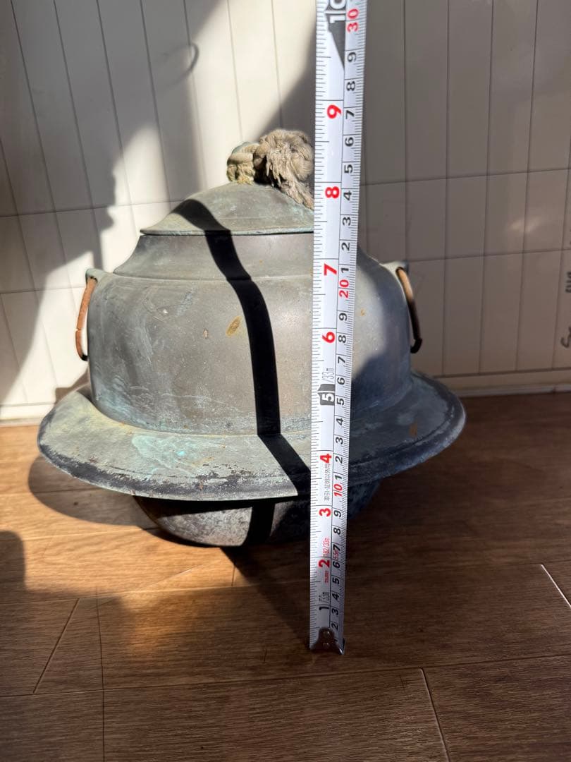 昭和レトロ　茶釜　特大銅釜 鉄製五徳 茶道 古道具レア