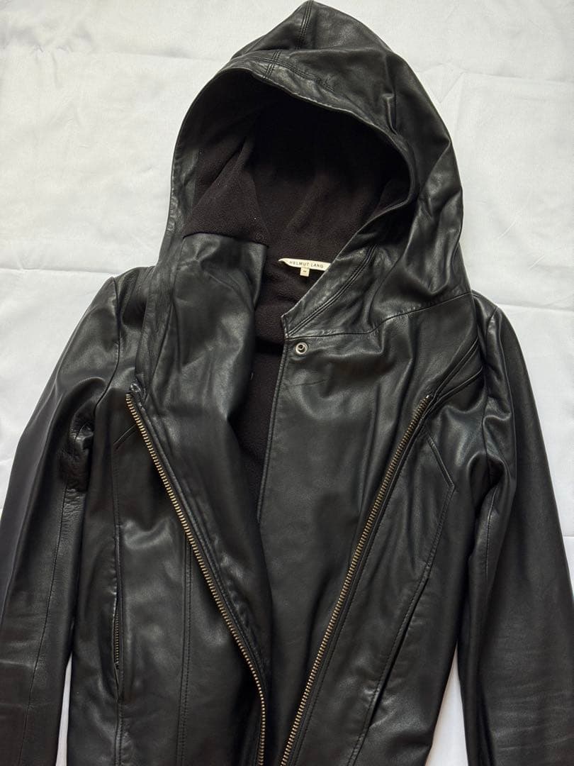 HELMUT LANG 黒レザーライダースジャケット
