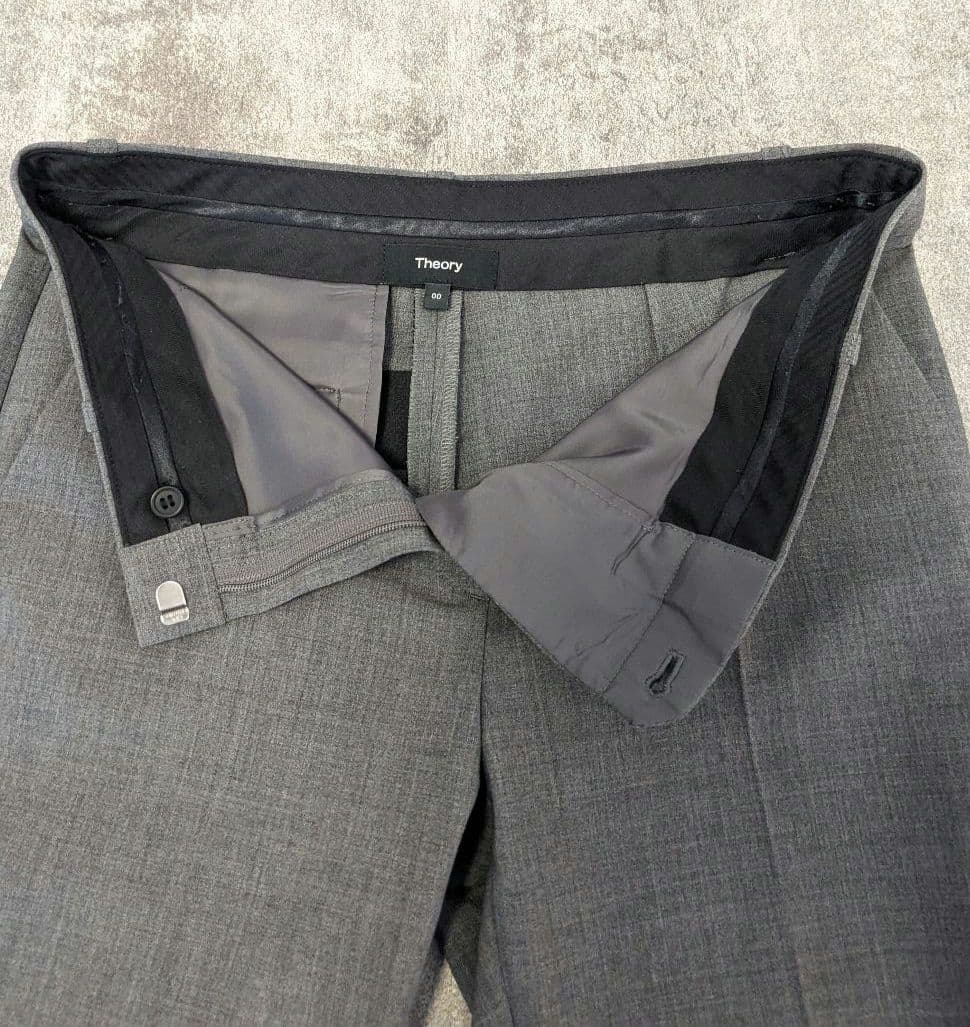 【アップル様】Theory ジャケット＆パンツ ノーカラー セットアップ ★美品