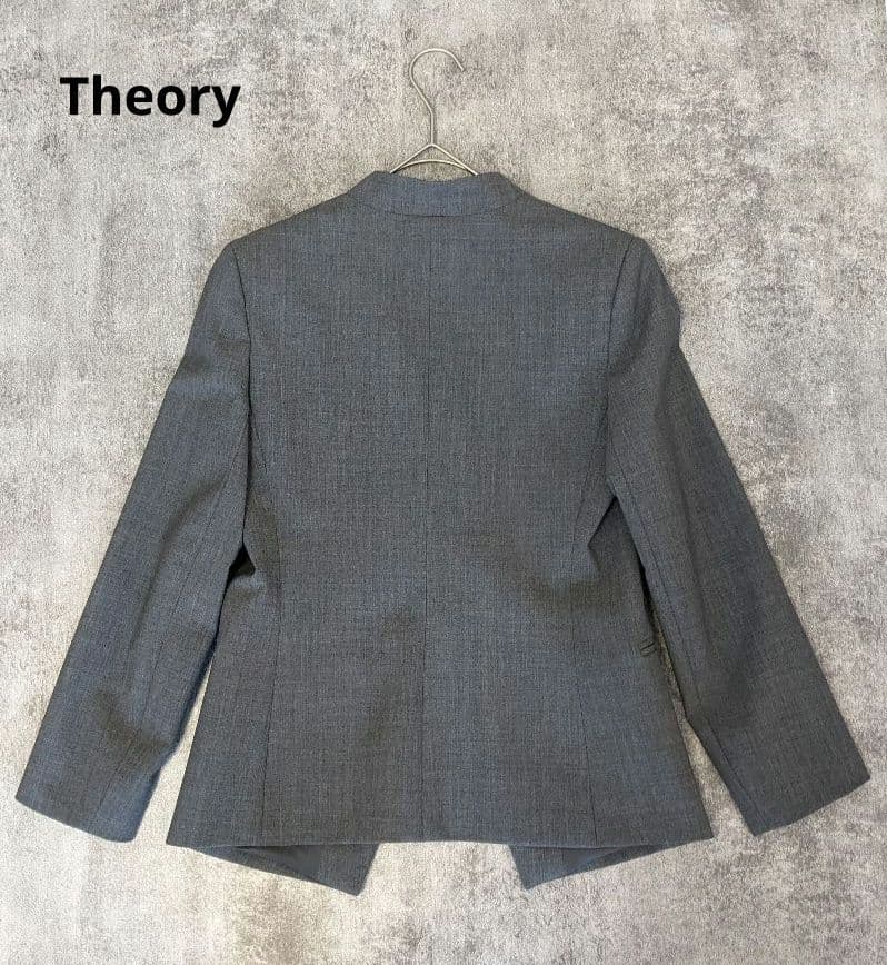 【アップル様】Theory ジャケット＆パンツ ノーカラー セットアップ ★美品