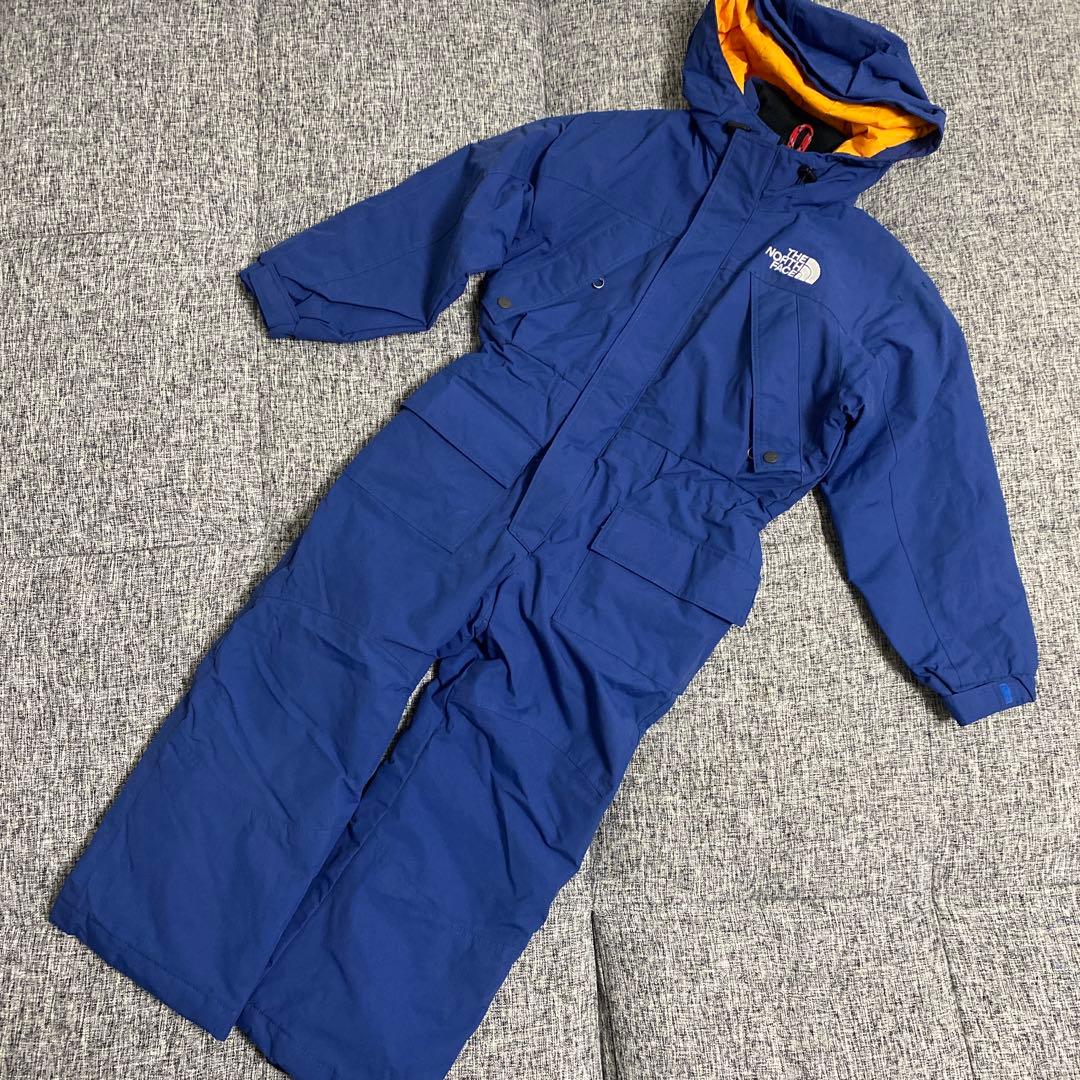 美品　ノースフェイス　スノボウェア　スキー　ジャンプスーツつなぎ　青　110