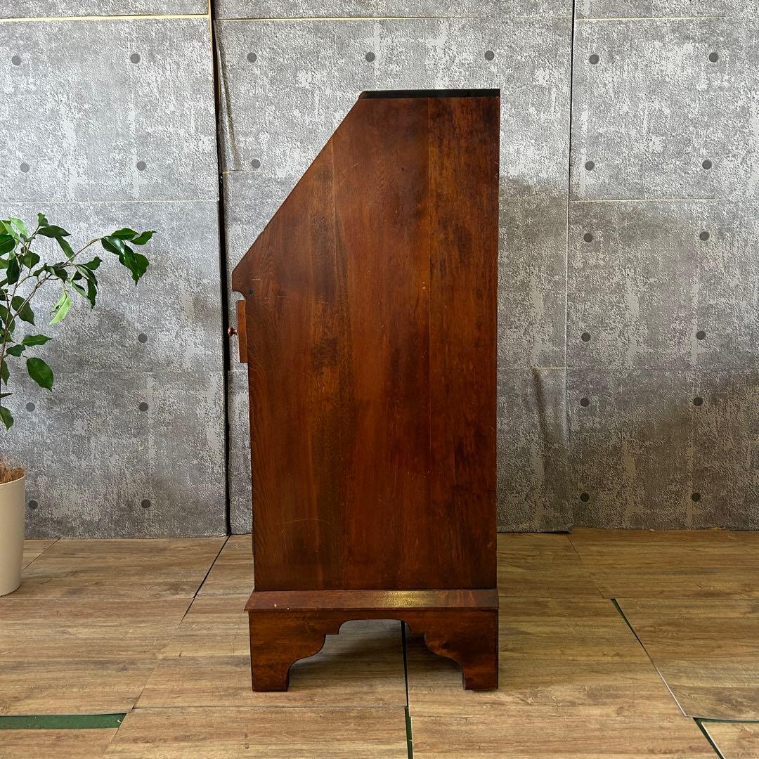 ꧁北海道民芸家具 ホクミン꧂ライティングビューロー デスク 机 書斎 チェスト