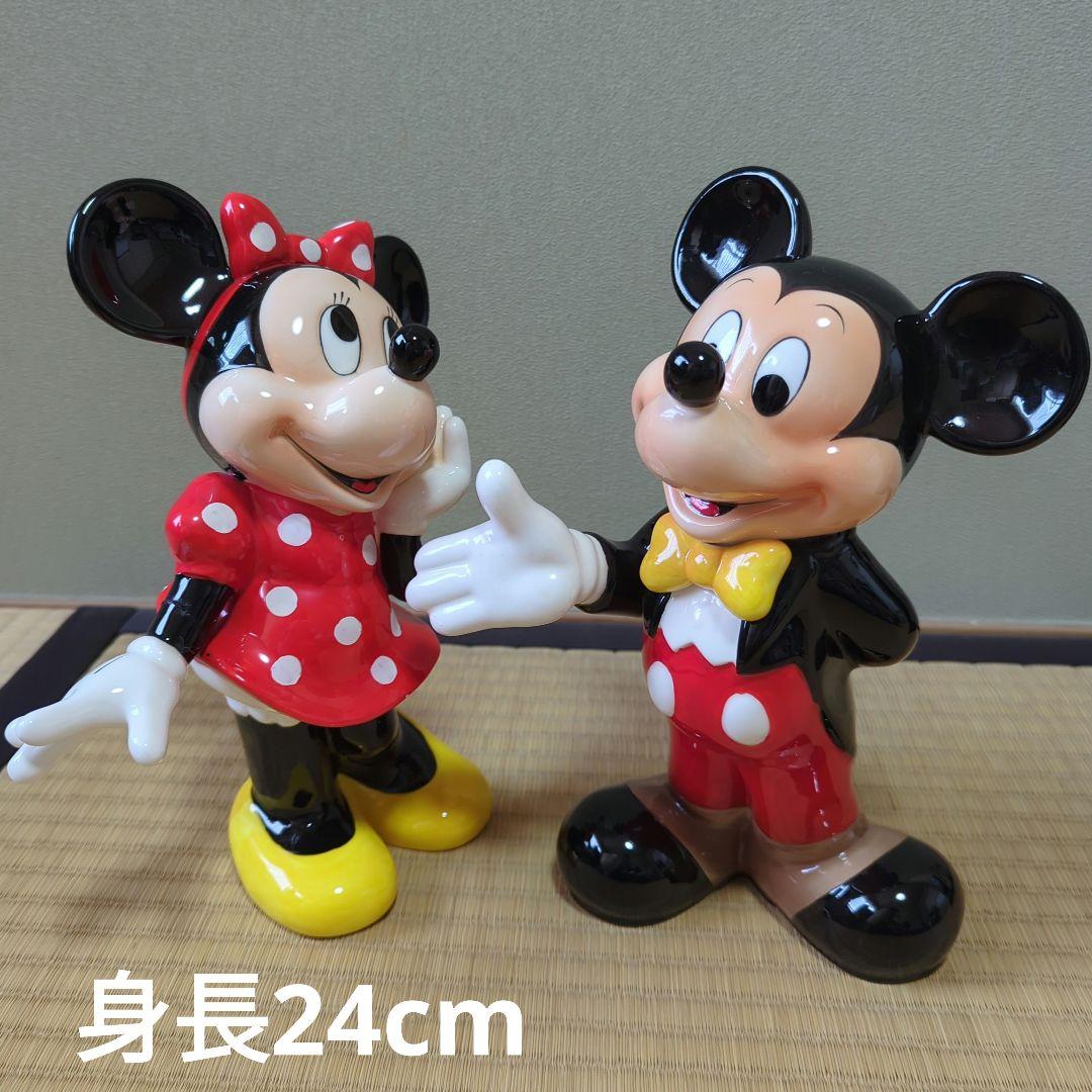 陶器ミッキーとミニー大きめ