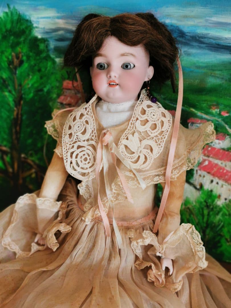 アンティーク アイリッシュクロシェレース 草原の花 多層手編みランナー 付け襟