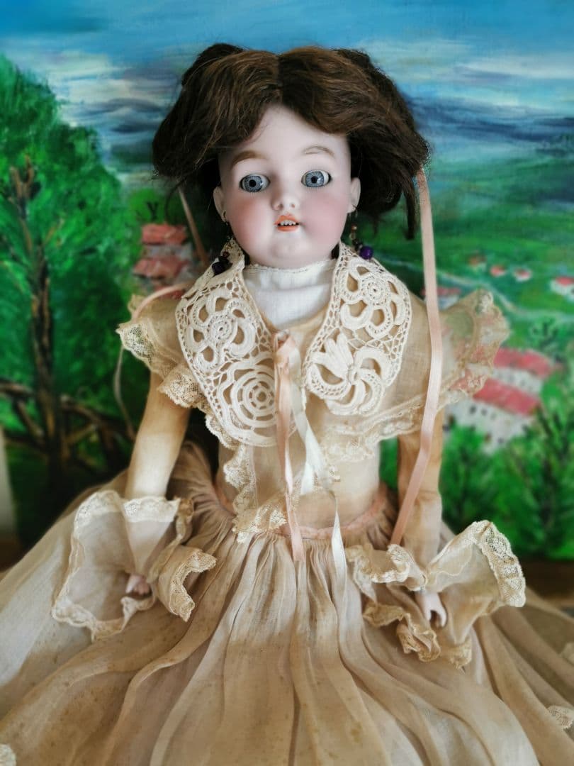 アンティーク アイリッシュクロシェレース 草原の花 多層手編みランナー 付け襟