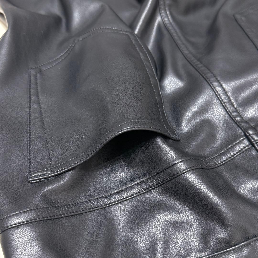 ガラアーベント ウォッシャブル エコレザー パンツ サイズ：48 ブラック