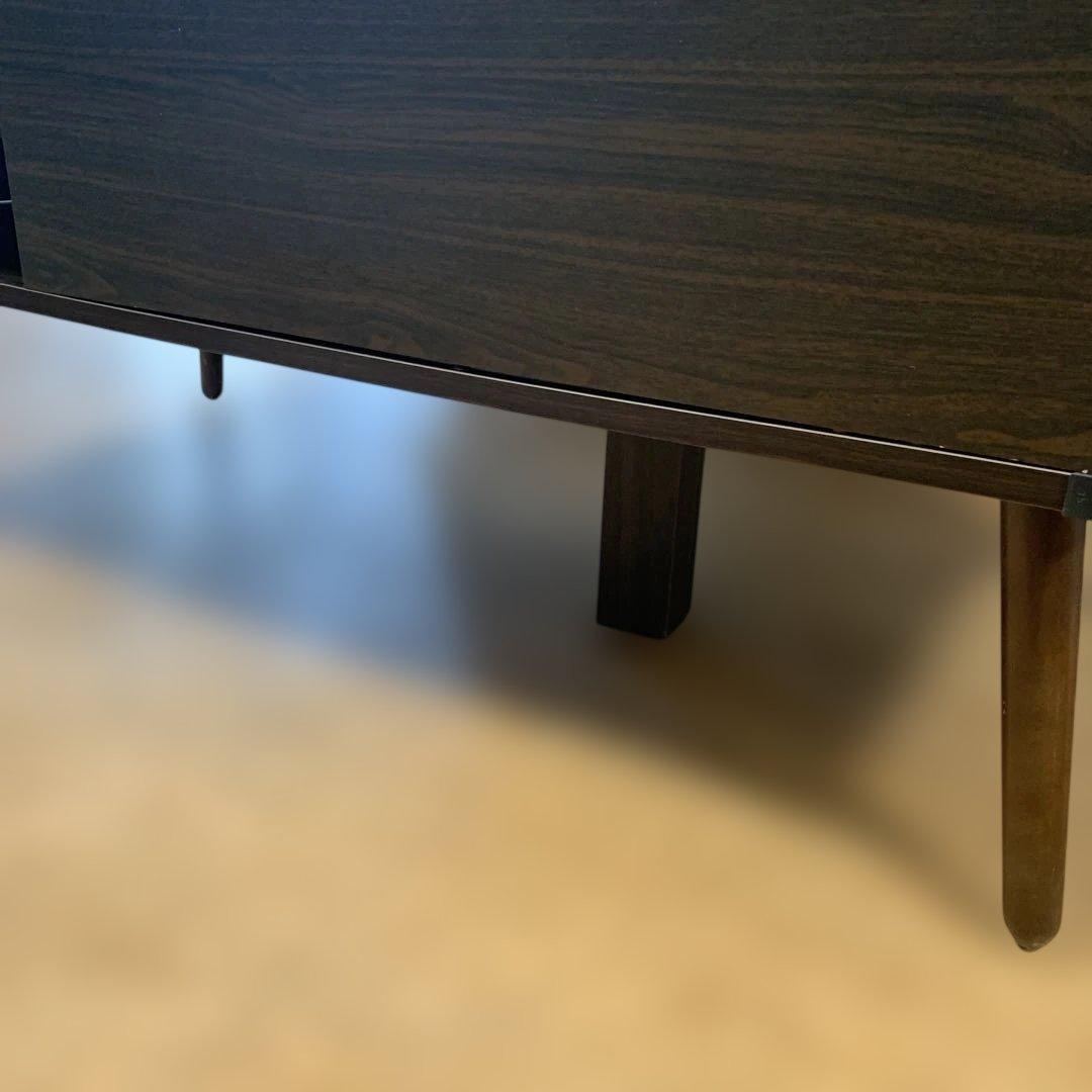 リフトトップローテーブル ダークブラウン