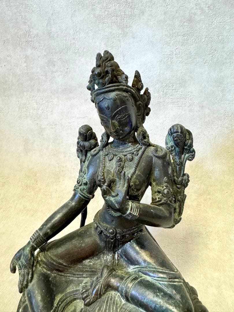 グリーンターラー 仏像 観音菩薩　骨董　古美術