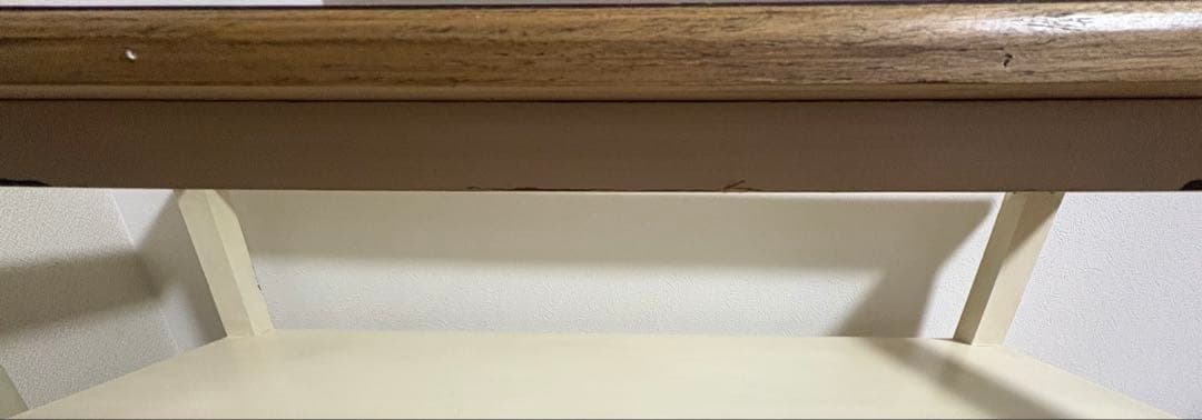 フレンチアンティーク調センターテーブル　ローテーブル　ガラス天板