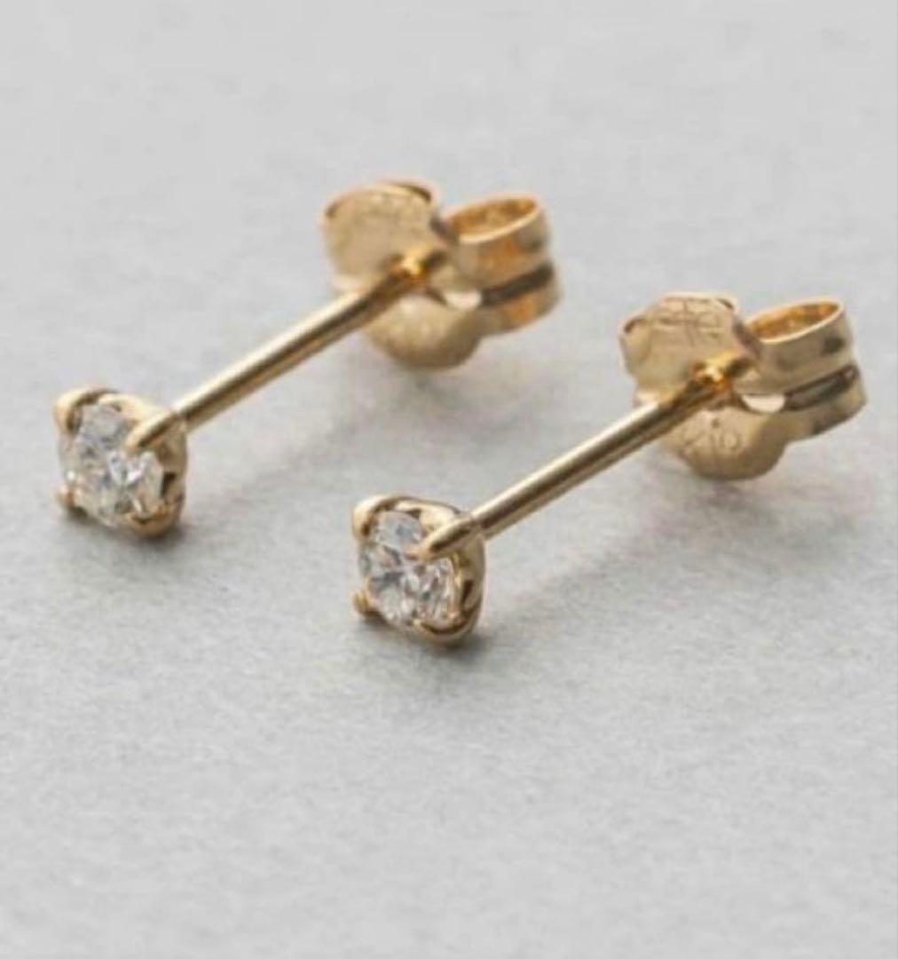 ete ベーシックジュエリー 「ブライトコレクション」0.1ct ダイヤ 18k