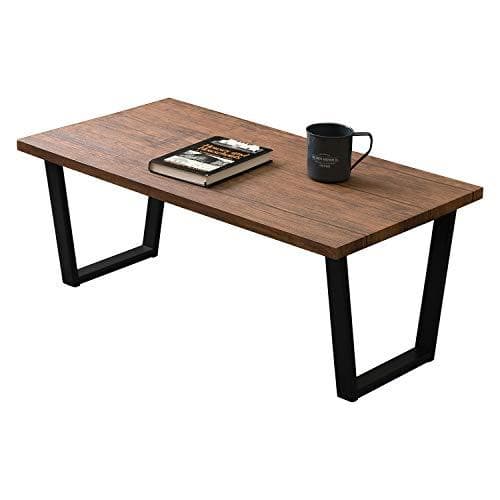 A萩原(Hagihara) ローテーブル センターテーブル 机 【木目調天板×ス