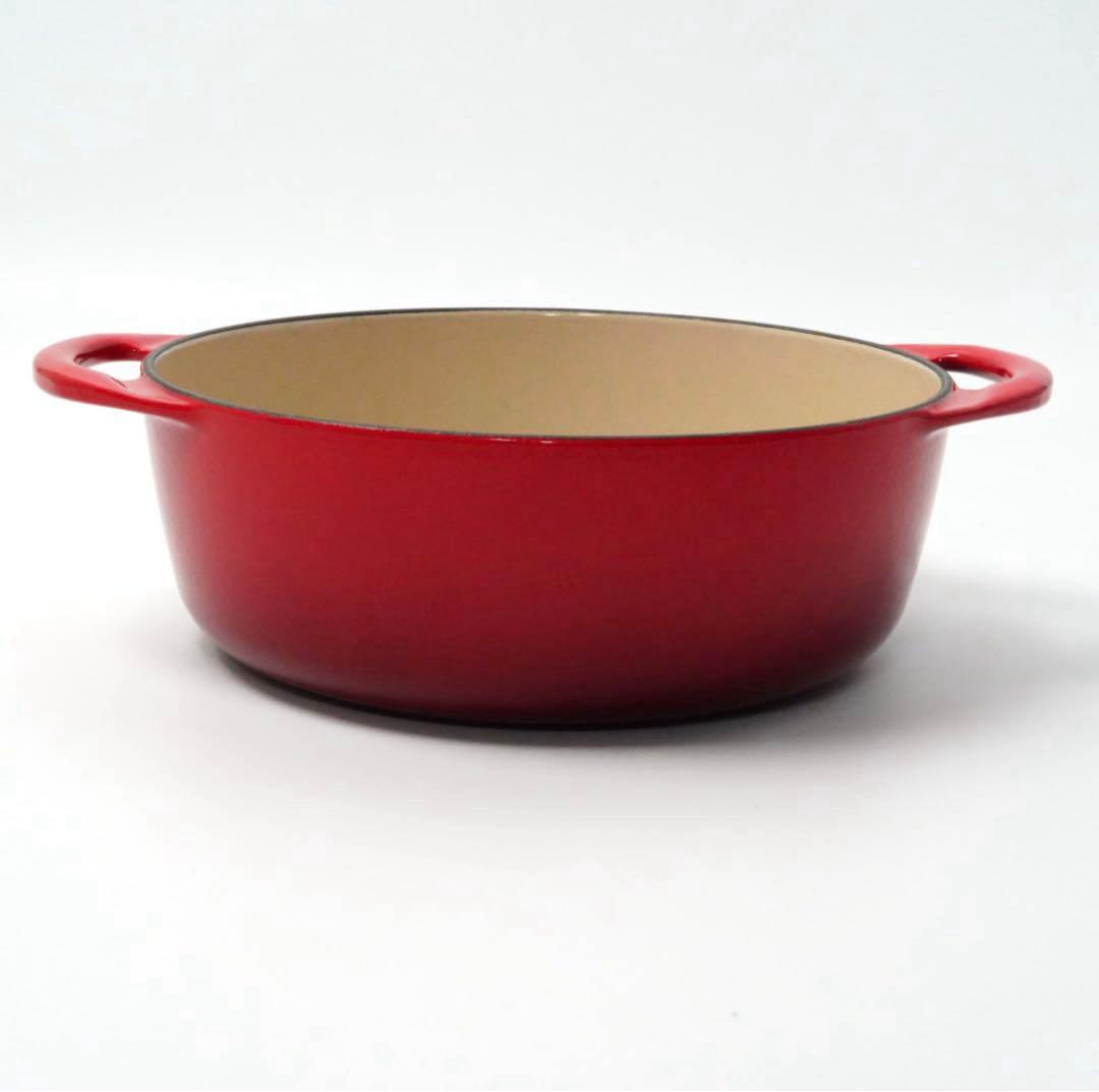 【美品】LE CREUSET　ココット ビス チェリーレッド　20cm
