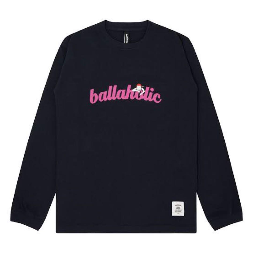 ballaholic Logo Long Tee NAVY/PINK Lサイズ