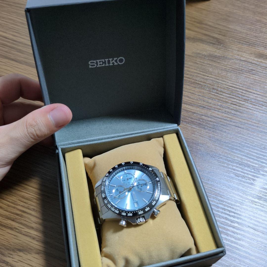 SEIKO KSN8T6C 8T67 クロノグラフ 時計 シルバー