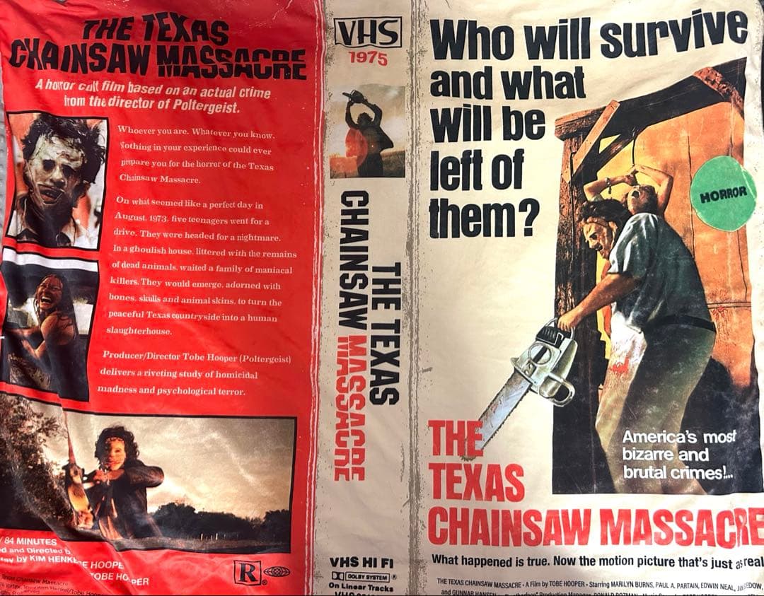 悪魔のいけにえ VHSテープ柄ブランケット【値下げ】