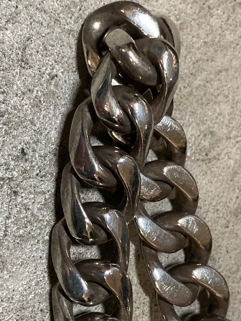 [9] Silver925 / 130g かまぼこ型 喜平チェーンブレスレット