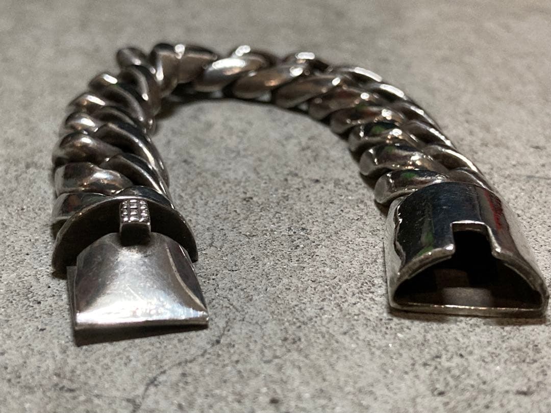 [9] Silver925 / 130g かまぼこ型 喜平チェーンブレスレット