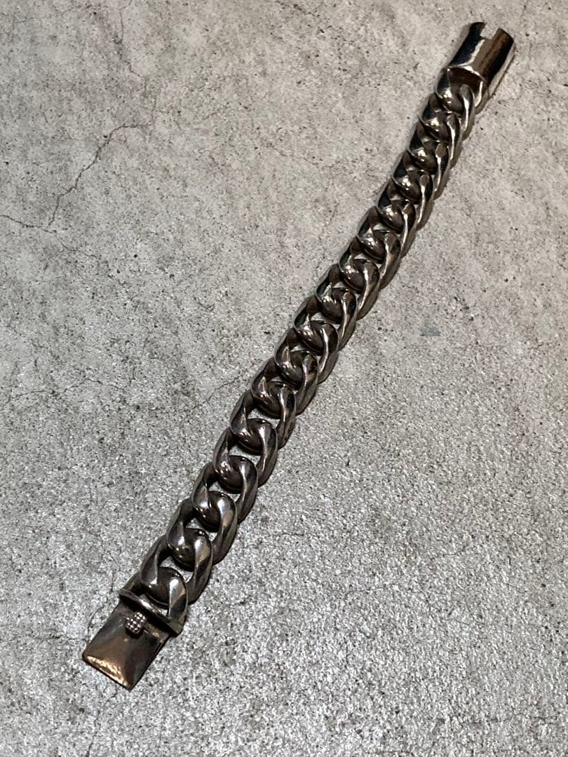 [9] Silver925 / 130g かまぼこ型 喜平チェーンブレスレット