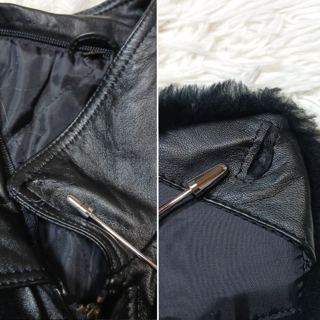 大きいサイズ✨　フライトジャケット　a2　g1　ボア　2way　短丈　本革　黒