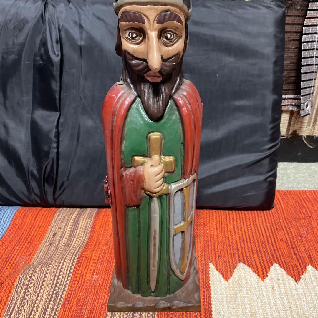 スペイン製　木彫　ワインボトルホルダー