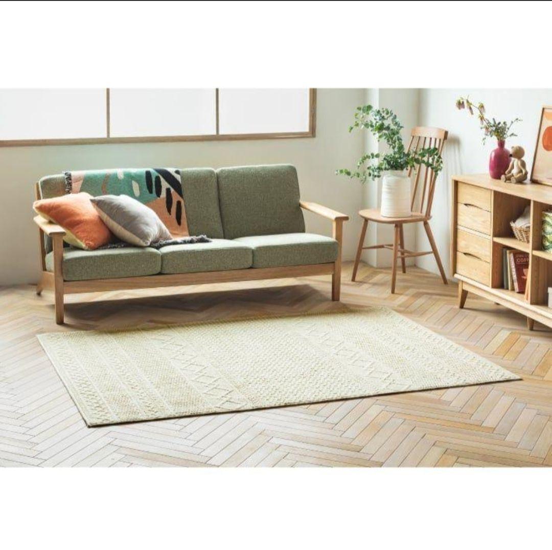 unico ラグ　140×200　アランニット　アイボリー※nchery※