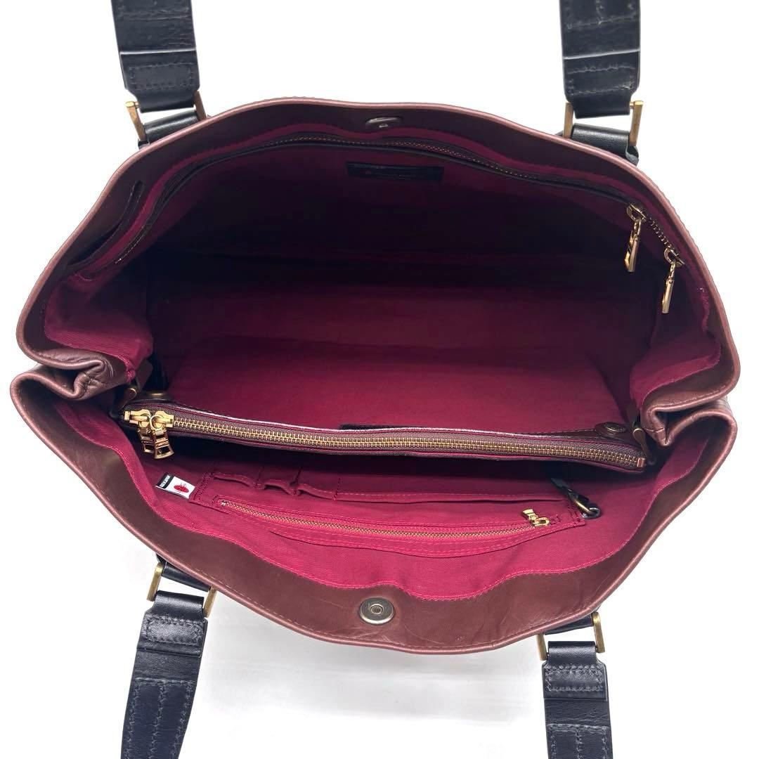 マスターピース　トートバッグ　Gloss ver.2　オールレザー　ポーチ付き