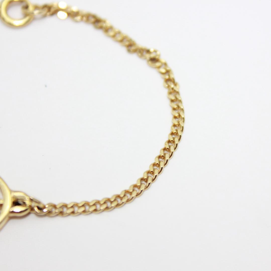 美品 Dior クリスチャンディオール ロゴ ゴールド ブレスレット