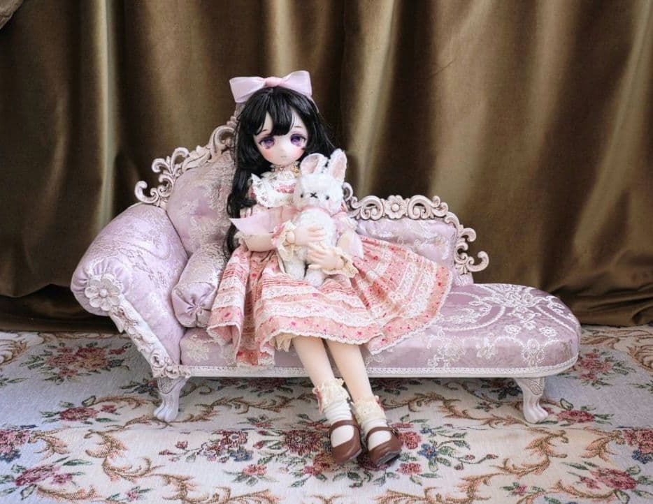 ドール用1/4サイズ クラシカルカウチソファ 家具 椅子