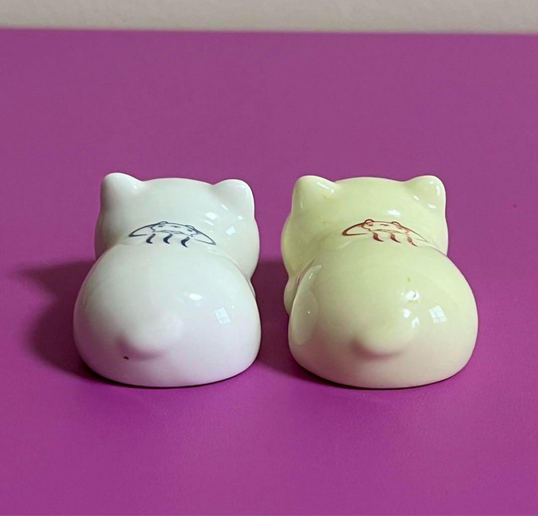 にゃんにゃんにゃんこ＊にゃんこ温泉 箸置き ２個セット