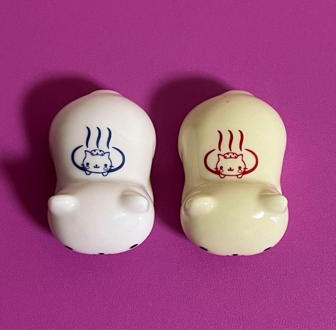 にゃんにゃんにゃんこ＊にゃんこ温泉 箸置き ２個セット