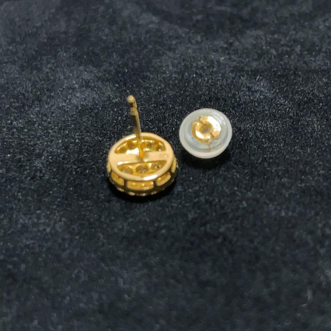 パヴェダイヤモンド10K 片耳ピアス