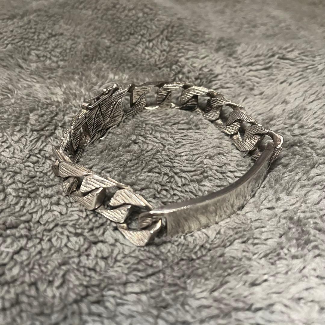 【VINTAGE】英国ヴィンテージIDブレスレット ホールマーク